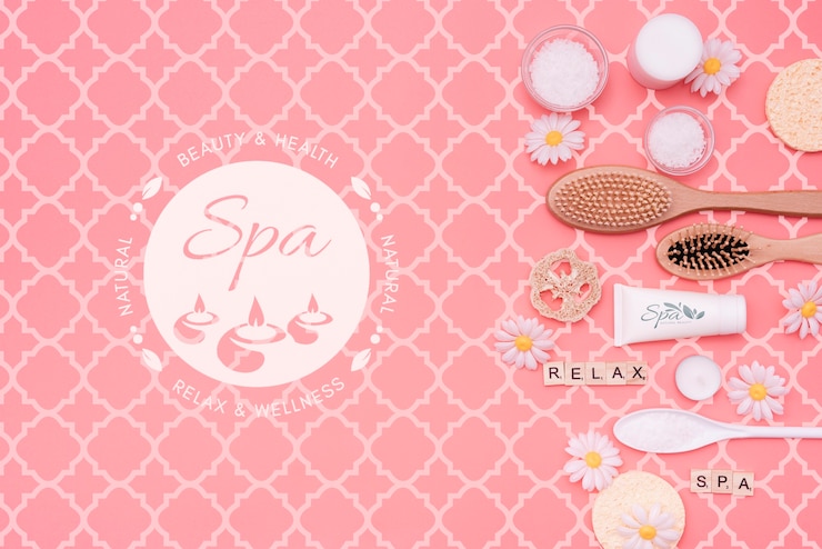PSD mock-up-spa-behandlung mit schrubben