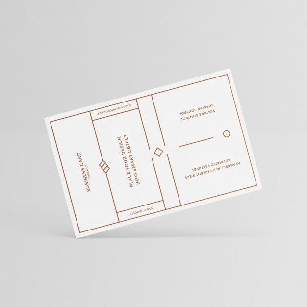 Mock up de tarjetas de negocios apiladas