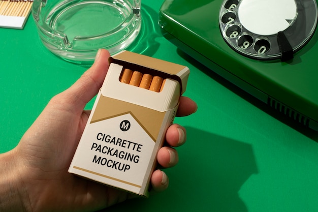 PSD mock-up-verpackung für zigaretten