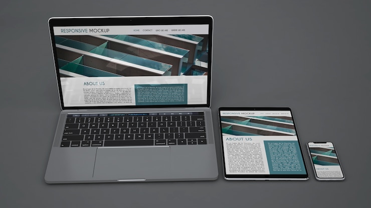 PSD mock-up von elektronischen geräten