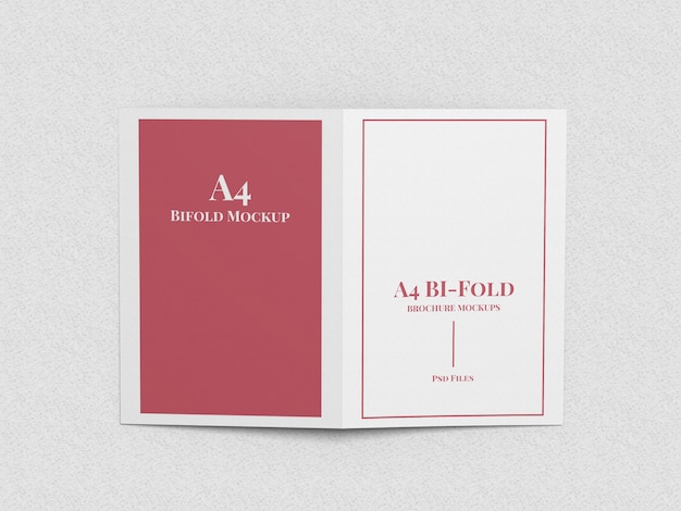 Mockup A4 de doble plegado