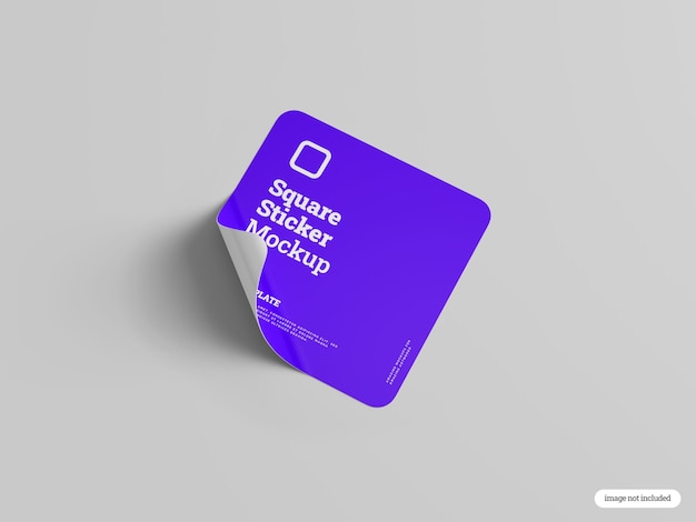 Mockup adesivo quadrato