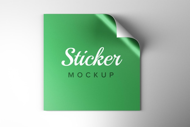 Mockup adesivo quadrato