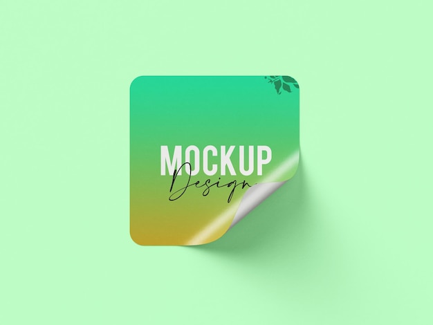 Mockup adesivo realistico