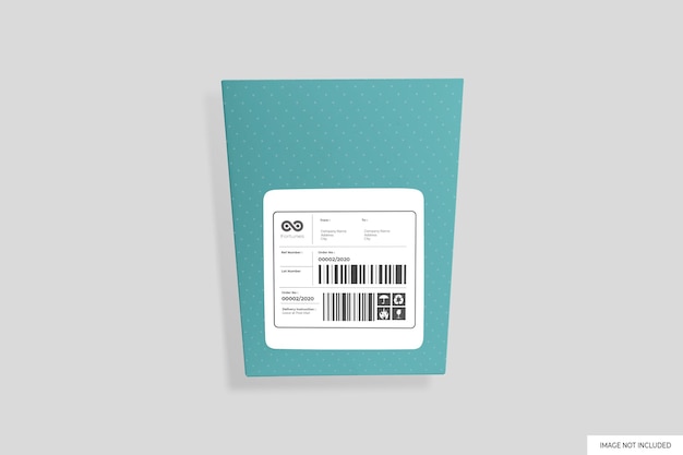 Mockup adesivo scatola