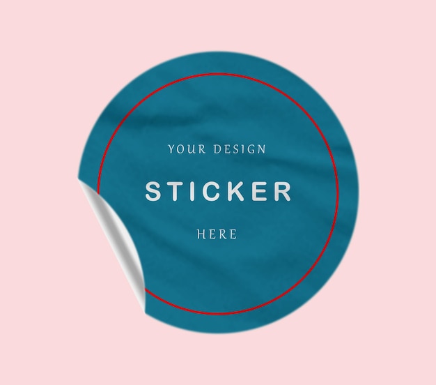 Mockup de adhesivo en formato PSD