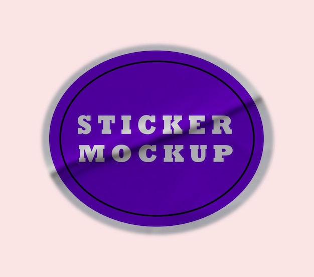Mockup de adhesivo en formato PSD