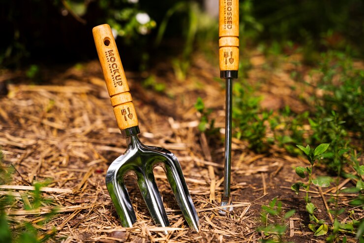 PSD mockup alat untuk berkebun