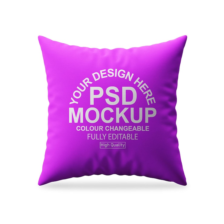 PSD mockup de almohada fotorrealista para una presentación de diseño personalizable