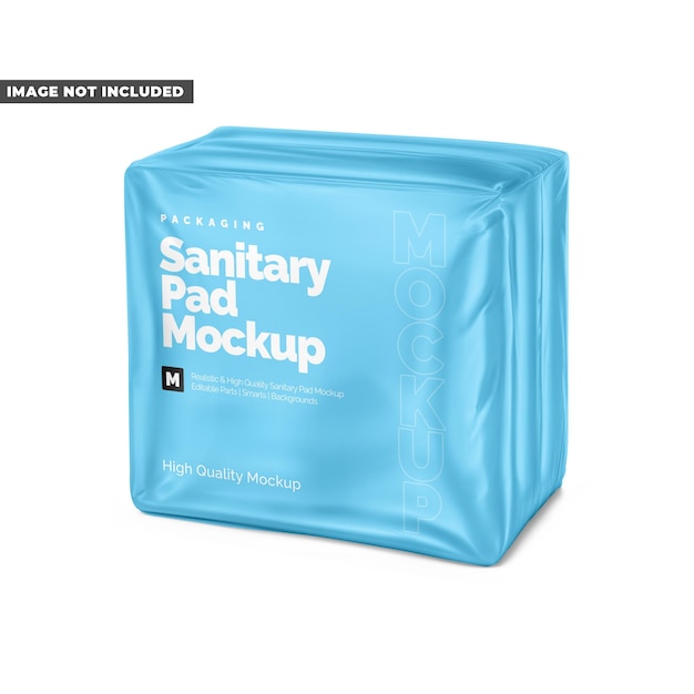 Mockup de almohadillas sanitarias