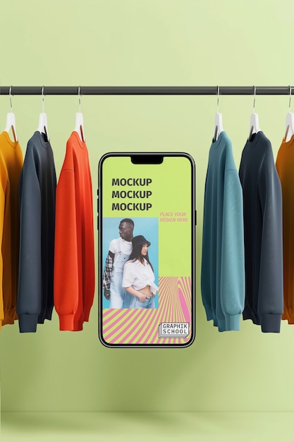 PSD mockup de una aplicación de compras minoristas en línea