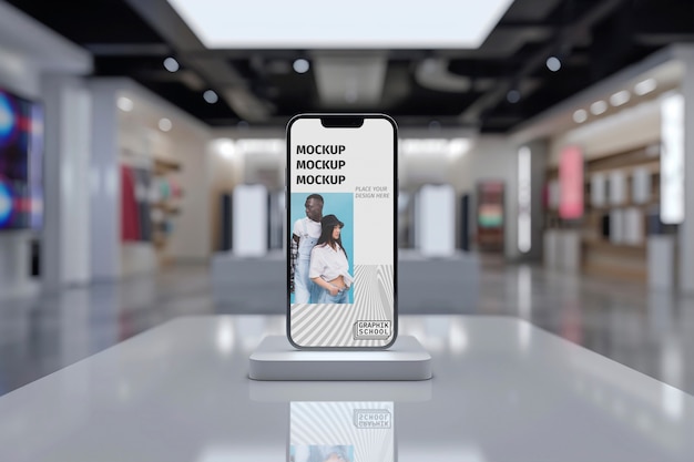 PSD mockup de una aplicación de compras minoristas en línea