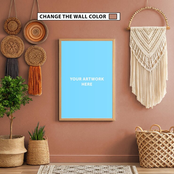 Mockup de arte de pared Boho Chic