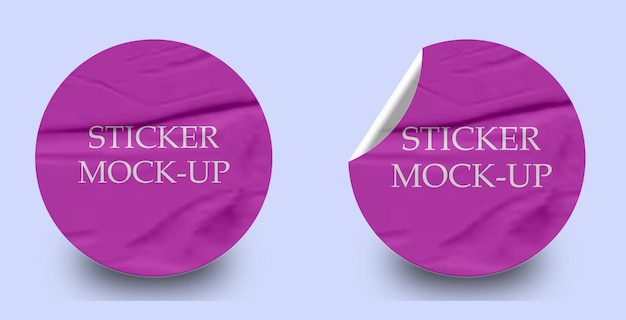 Mockup de l'autocollant PSD