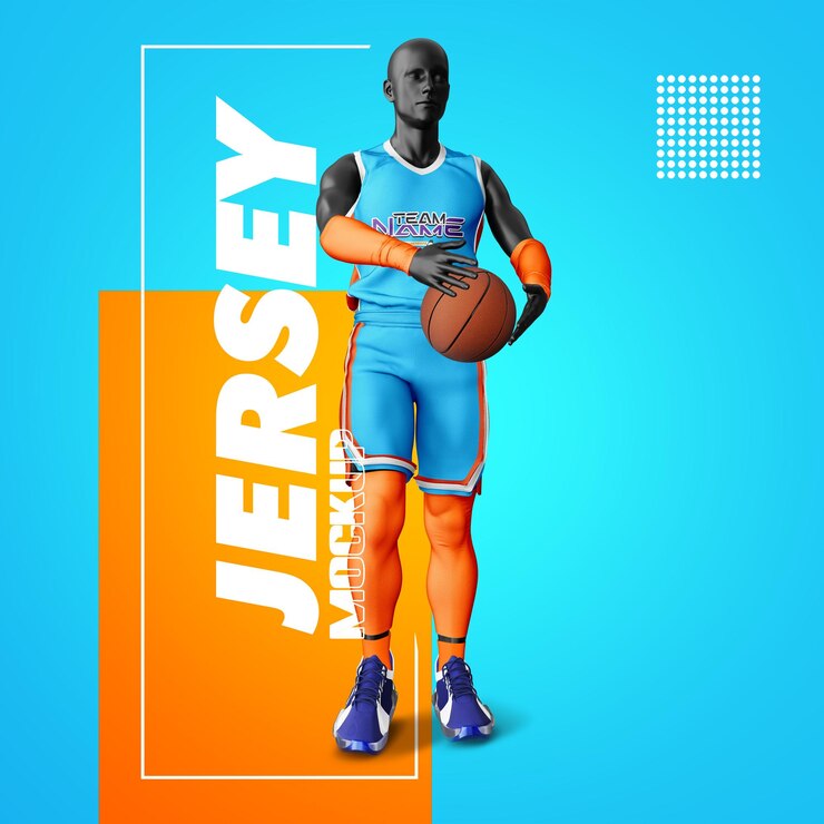 Mockup Baloncesto camiseta lado derecho