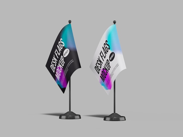 Mockup de la bandera del escritorio