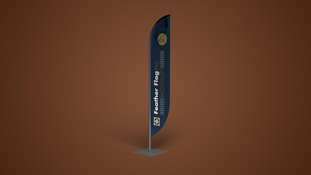 Mockup de la bandera de la pluma Mockup del PSD de la bandera de la calle