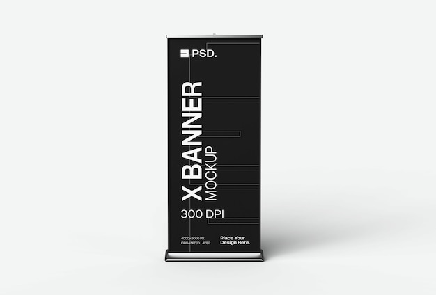 Mockup de la bandera de rollo X
