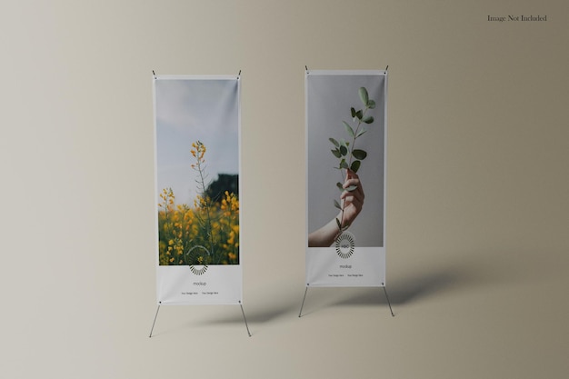 PSD mockup de la bandera de x