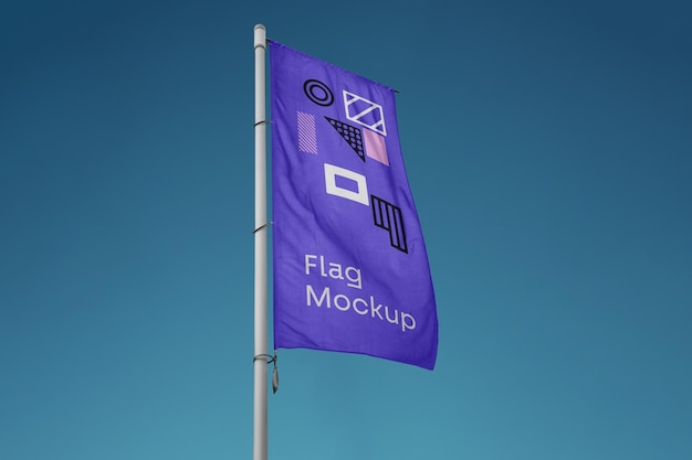 Mockup bandiera verticale
