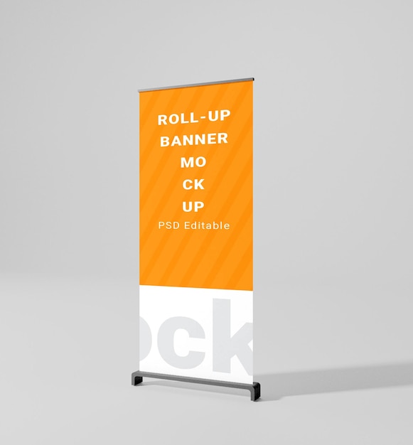 Mockup de banner enrollable