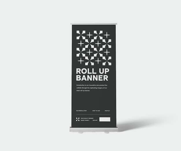 Mockup de banner enrollable