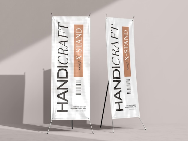 Mockup de banner publicitario para el puesto X