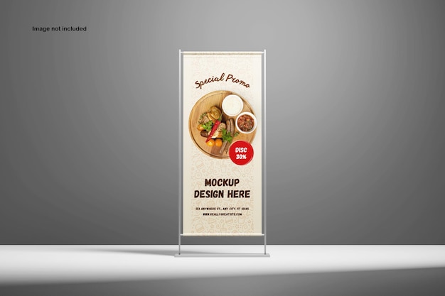 PSD mockup de banner roll up