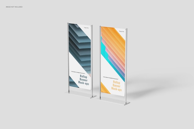 PSD mockup de banner roll up