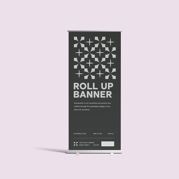 Mockup de banner vertical visualización vertical para publicidad y promociones