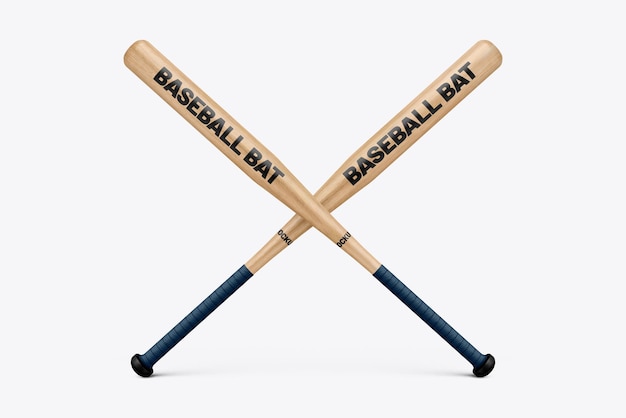 Mockup del bate de béisbol CrossAngle