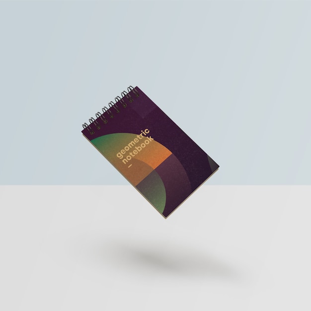 Mockup bellissimo taccuino in stile geometrico Psd