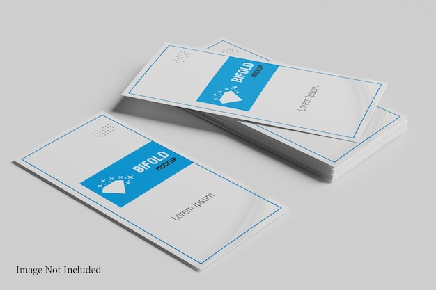 Mockup bi-fold di dimensioni DL