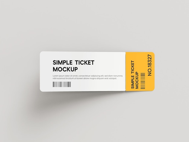 Mockup de billete sencillo