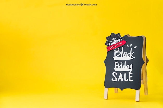 Mockup de black friday con espacio a la izquierda