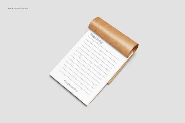 Mockup de bloc de notas