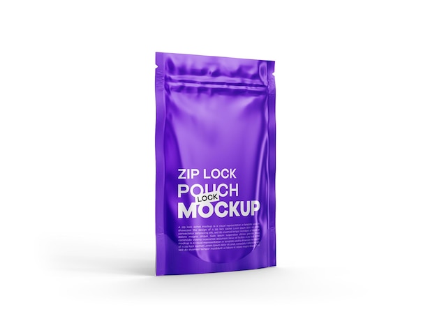 Mockup de la bolsa de bloqueo de zip