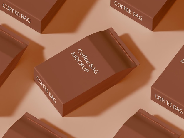 Mockup de bolsa de café para la presentación del producto