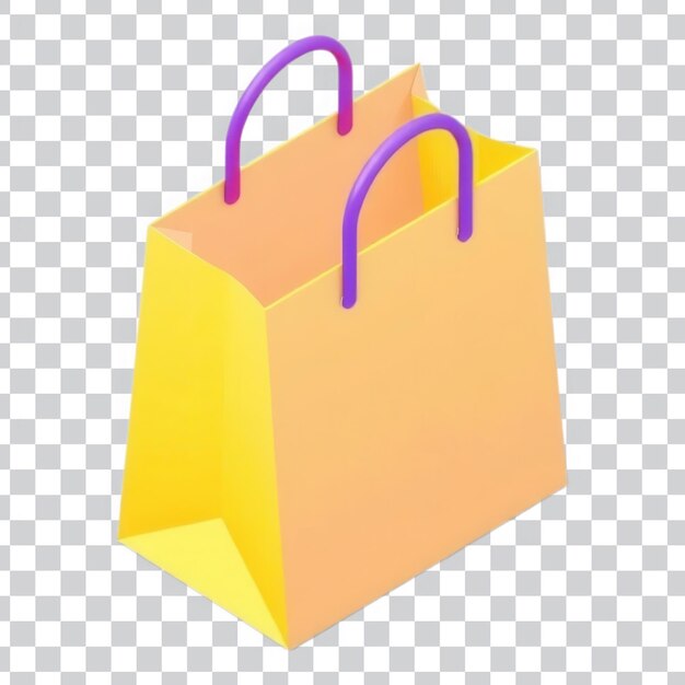 Mockup de bolsa de compras isométrica