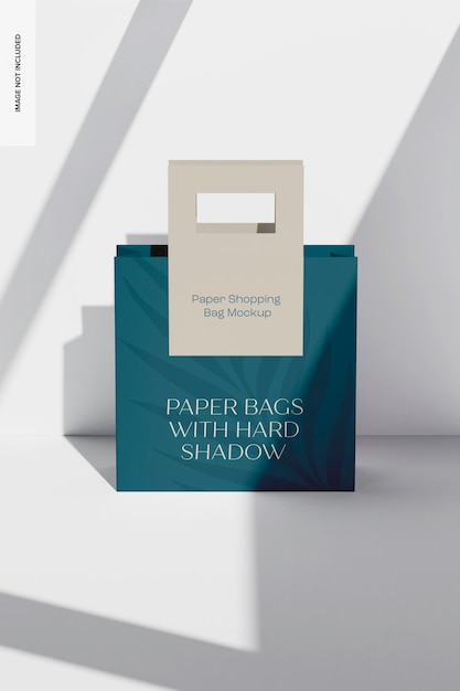 Mockup de Bolsa de Compras de Papel, Vista Frontal