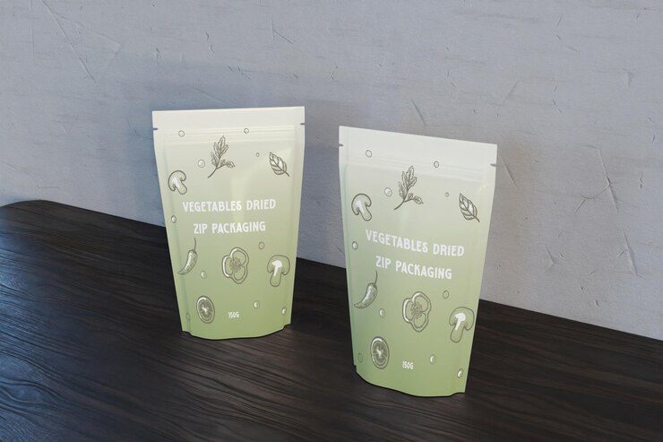 PSD mockup de la bolsa con cremallera