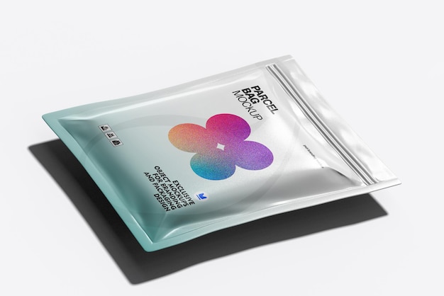 Mockup de bolsa de entrega de paquetes en 3D