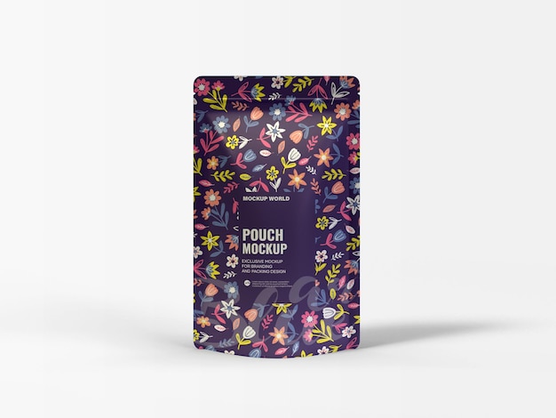 Mockup de bolsa floral de pie