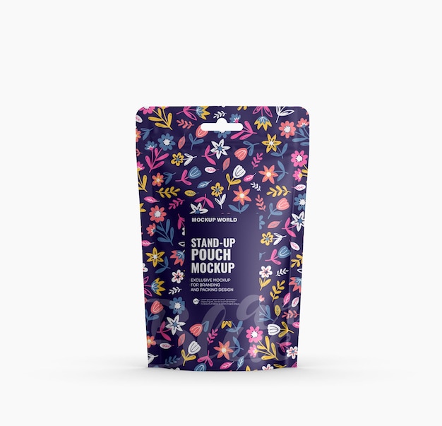 Mockup de bolsa floral de pie