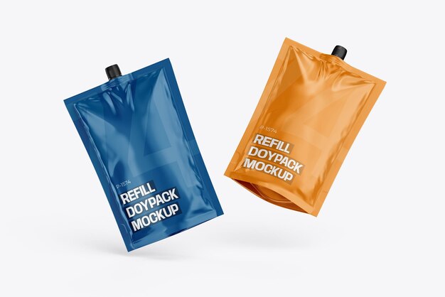 Mockup de bolsa de goteo para productos líquidos