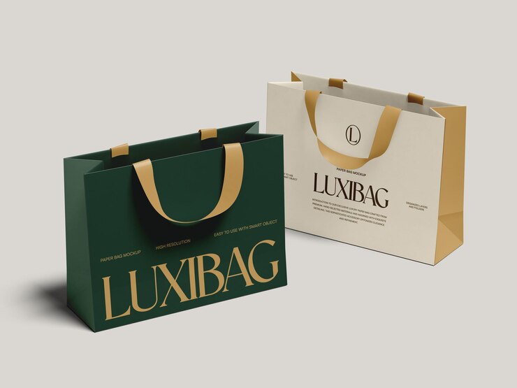 Mockup de la bolsa de lujo