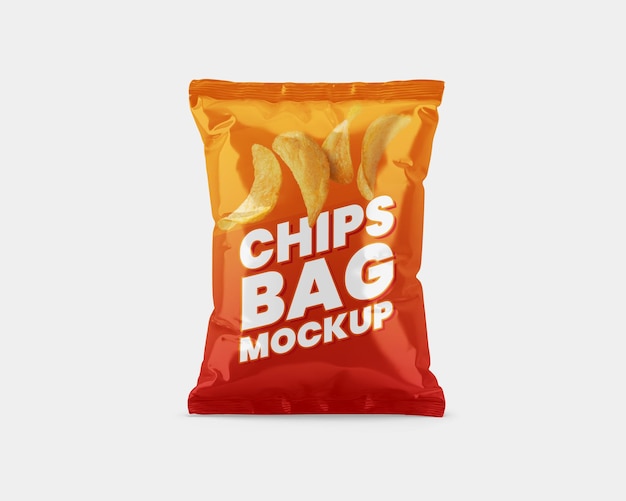 PSD mockup de la bolsa de papas fritas