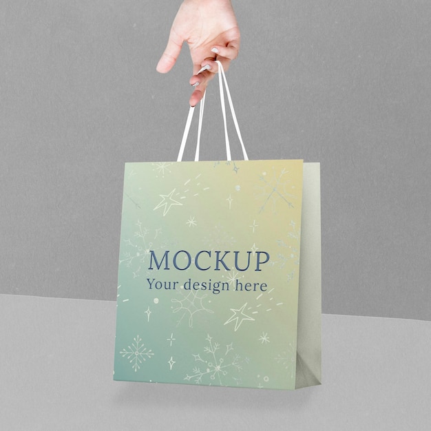 PSD mockup de bolsa de papel psd en estilo minimalista