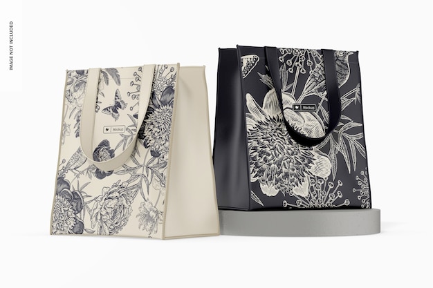 Mockup de bolsas de polipropileno