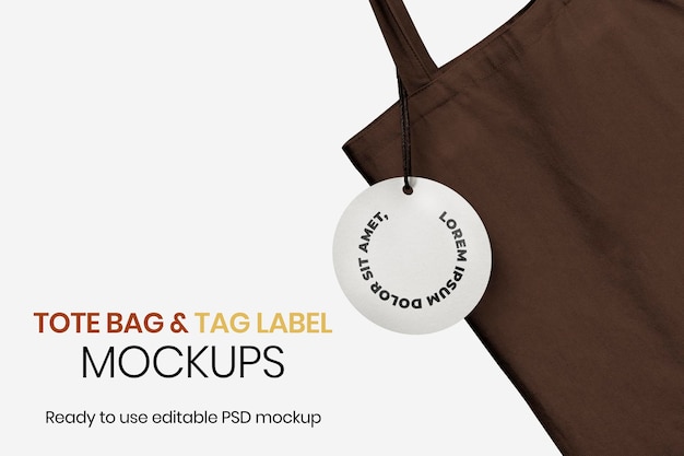 Mockup de bolso de compras rosa psd